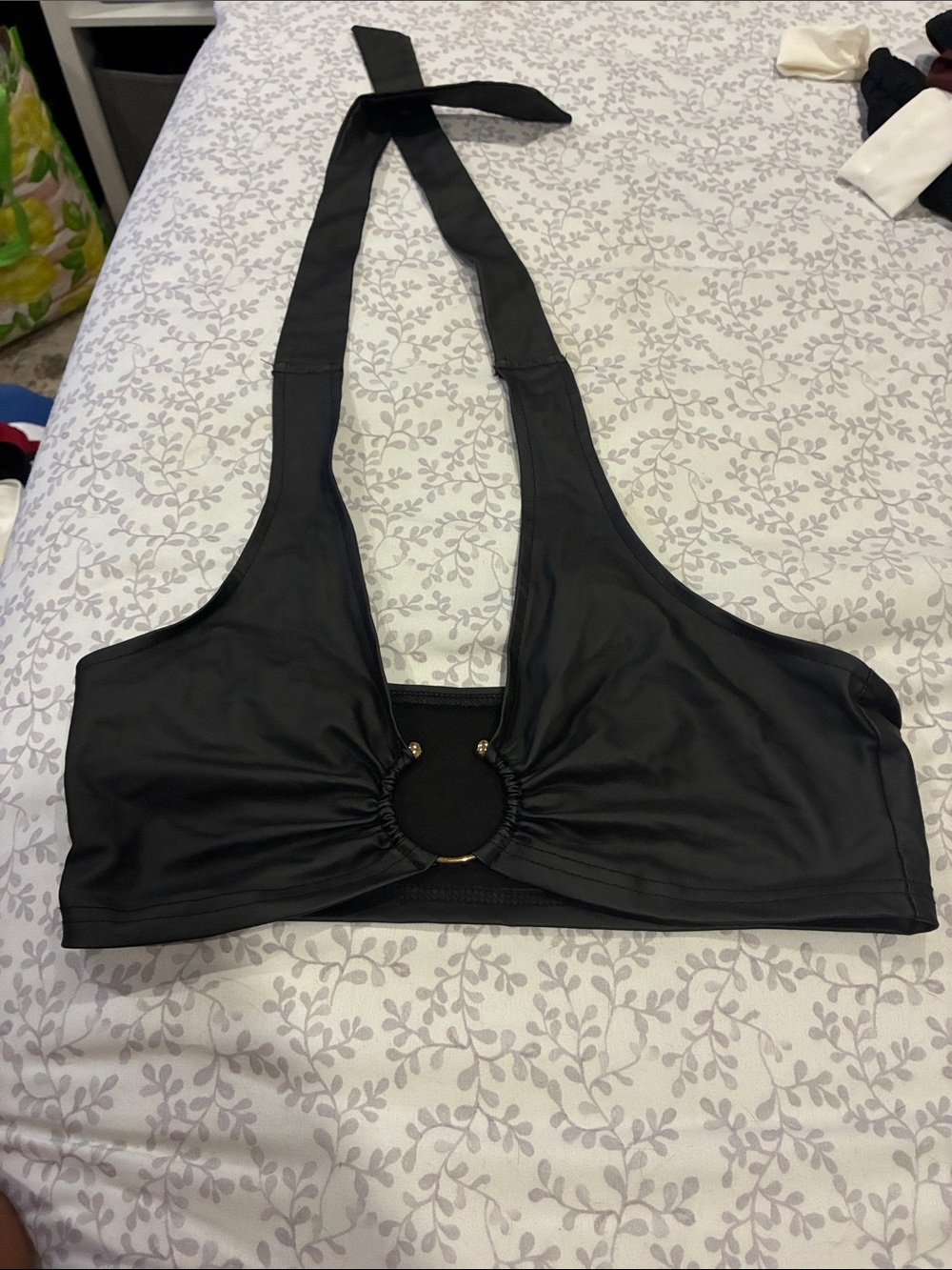 Black tie leather top